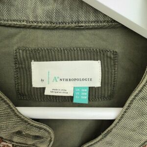 Button Down Army Green Shirt with Sequins